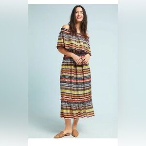 Anthropologie Peyton Off-The-Shoulder Silk Dress by Ne Quittez Pas large $228